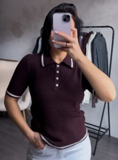 Поло–косичка — бордовий