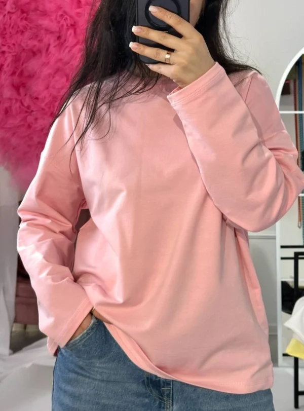 Базовий лонгслів — рожевий