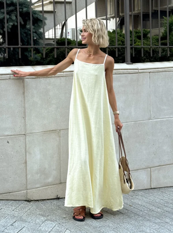 32930903; Сарафан з поясом — жовтий