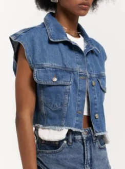 Джинсовий короткий жилет