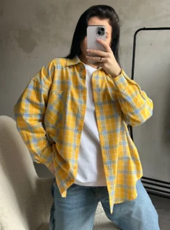 Checkered shirt — yellow