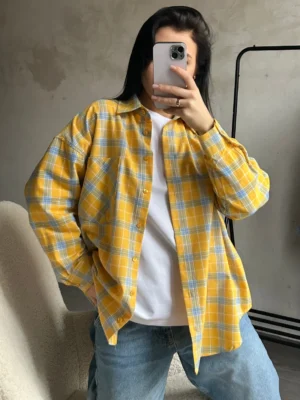 Checkered shirt — yellow