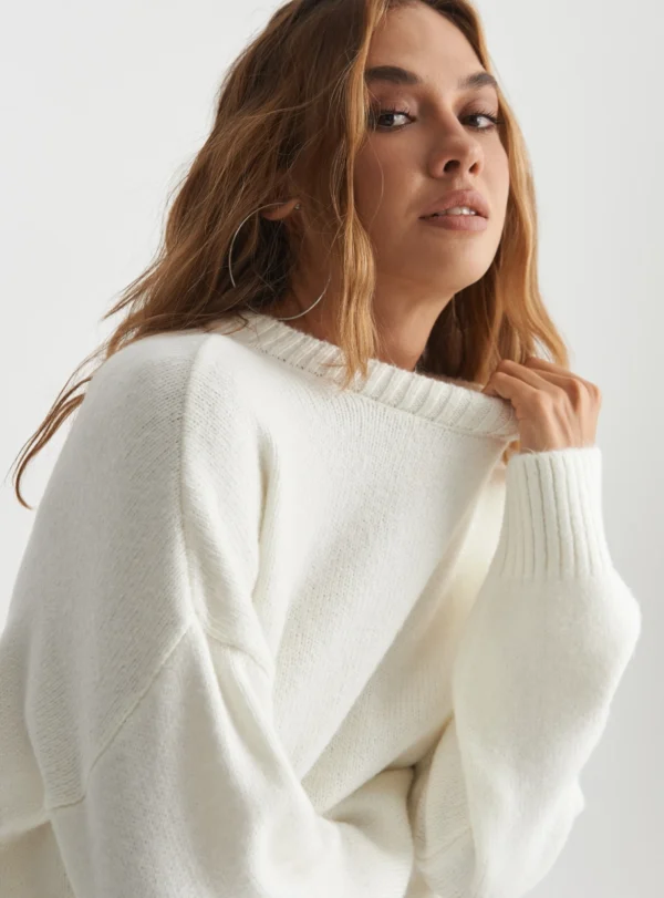 Светр база 70% бавовни - молочний - Зображення 2