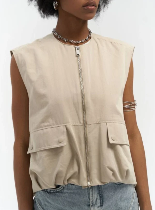 Жилет мілітарі — бежевий