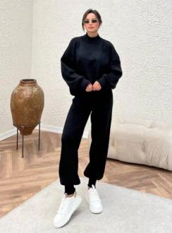 Костюм 2-ка спортивний: з манжетами ONE SIZE чорний
