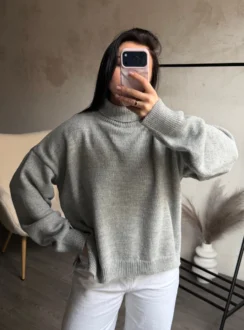 Базовий гольф (Светр з горловиною) — сірий