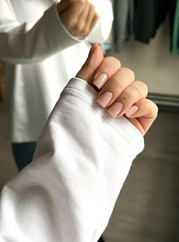 Базовий лонгслів — білий - Image 5