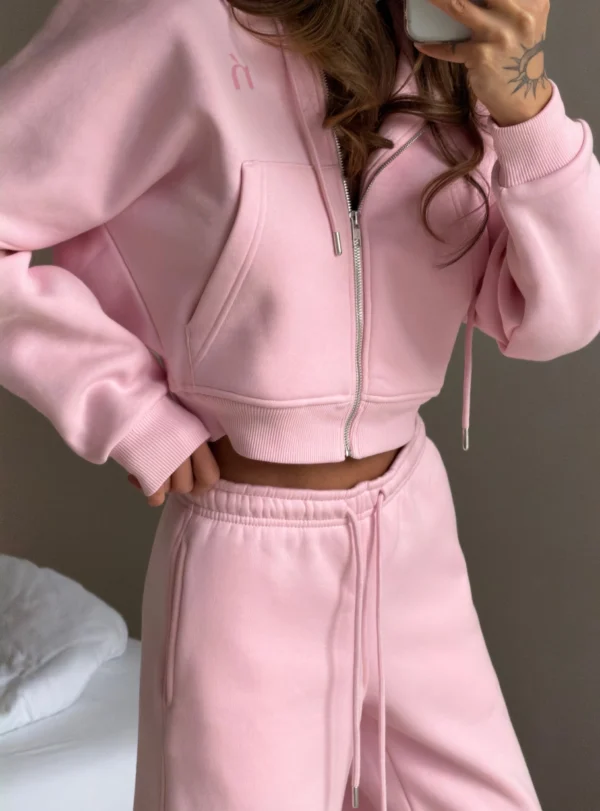 Зіп-худі NAGOLOSʼ на флісі - рожевий - Зображення 2