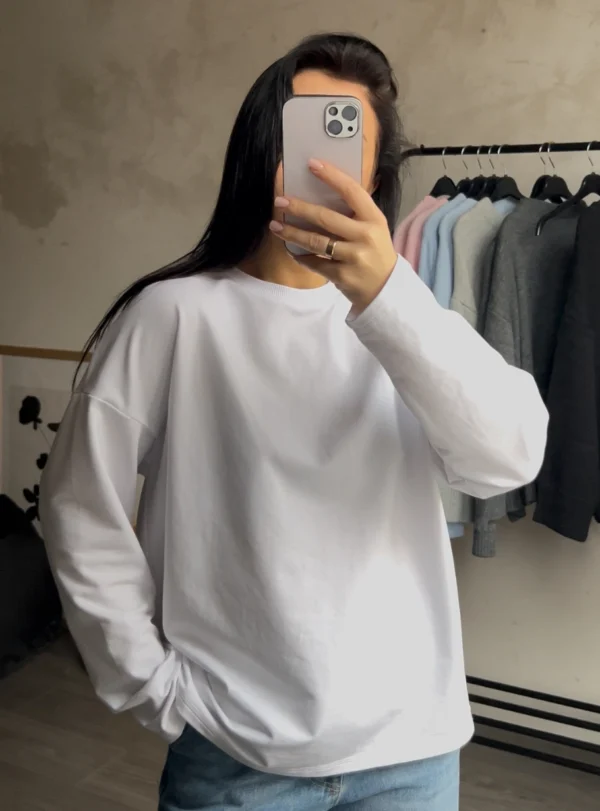 858785939 Лонгслів власне виробництво білий