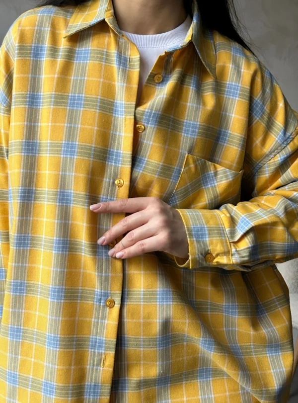 Сорочка картата — жовтий - Image 2