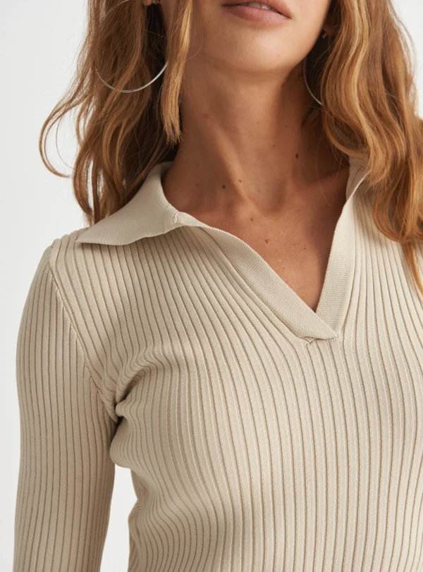 Сукня поло — бежевий - Image 3