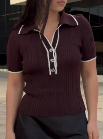 Поло–футболка — бордо
