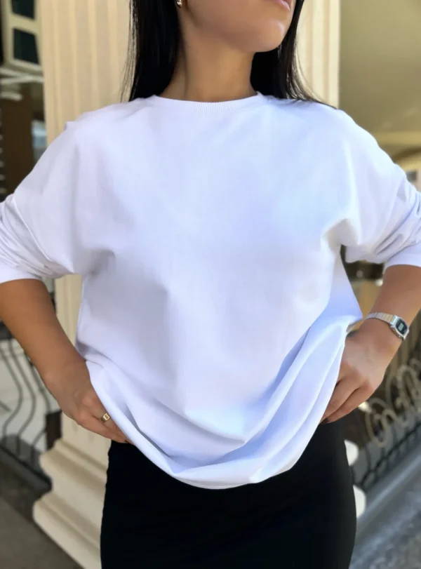 Базовий лонгслів — білий