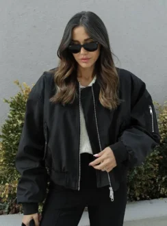 Бомбер класичний – чорний