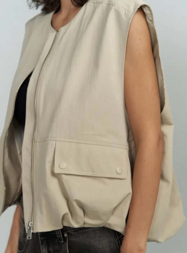 Жилет мілітарі — бежевий