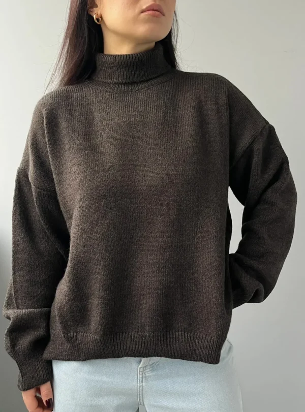 Базовий гольф (Светр з горловиною) — коричневий