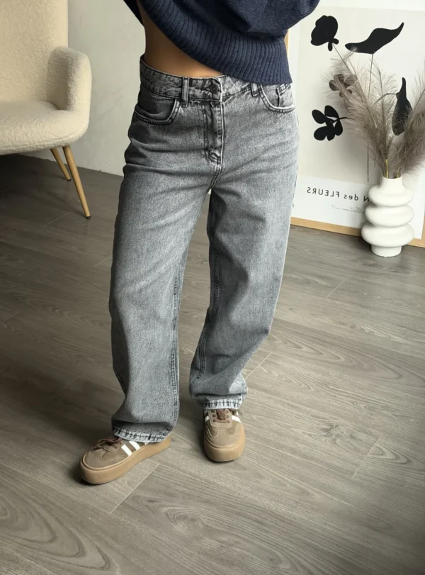 Джинси сірі mom
