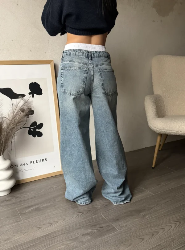 Джинси Baggy з білим поясом - Зображення 3