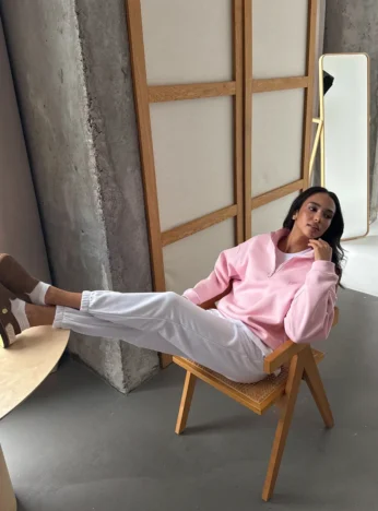 Світшот рожевий на флісі