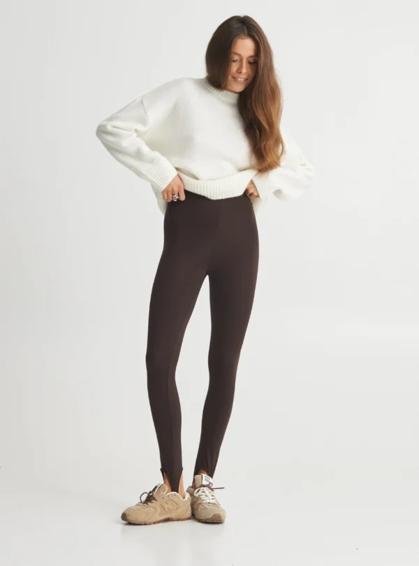 Лосини зі штрипками — шоколадний