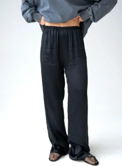 Сатинові штани — чорні