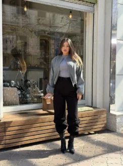 Сірий бомбер