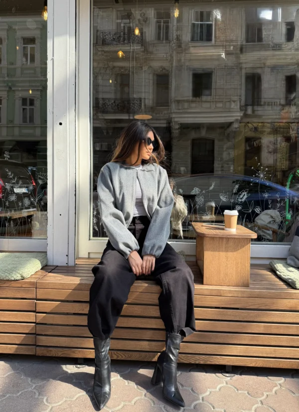 Сірий бомбер