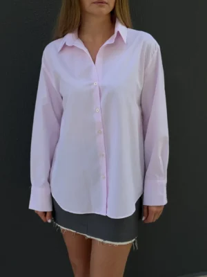 Сорочка однотонна — рожевий