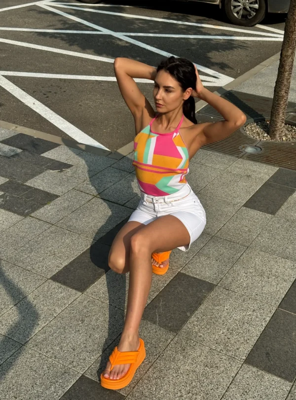 Топ на завязках — рожевий