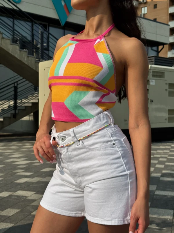 Топ на завязках — рожевий