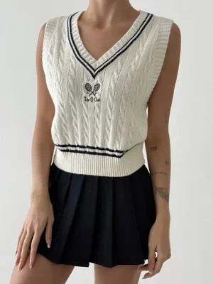 Жилет тенісний – молочний