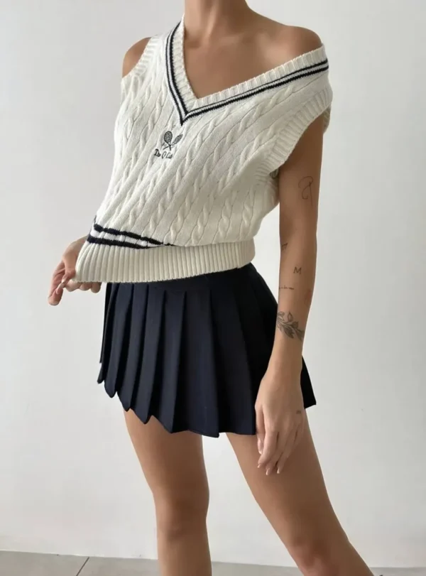 Жилет тенісний – молочний