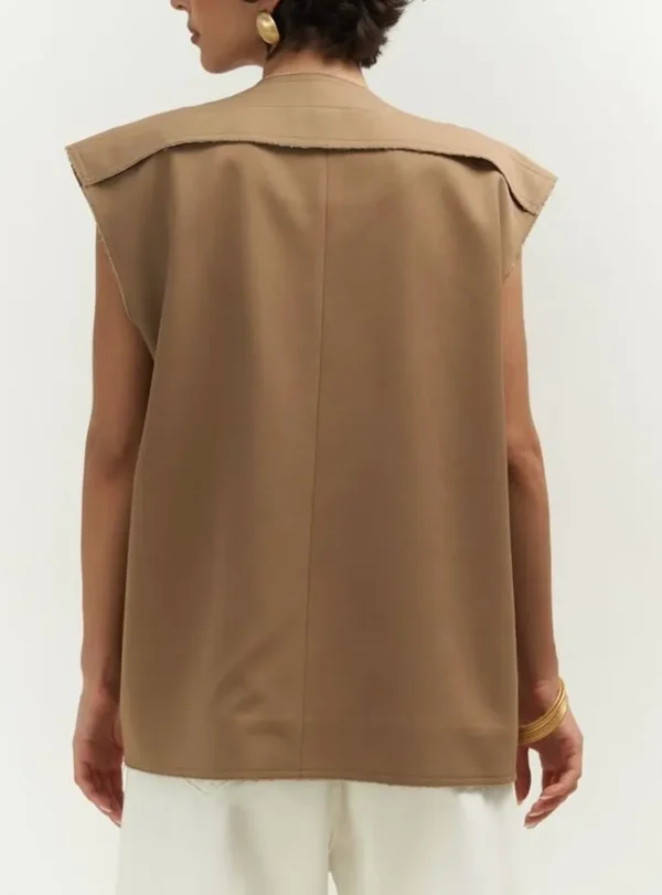 Жилет з розрізом класичний — кемел