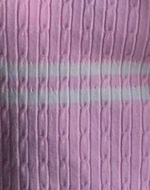 Pink with white stripes