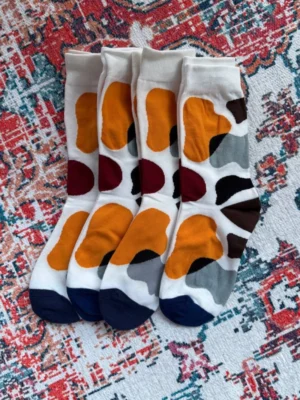 Light-colored spotted socks
