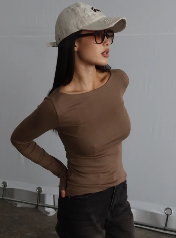 Базовий лонгслів 2026 - візон - Зображення 4