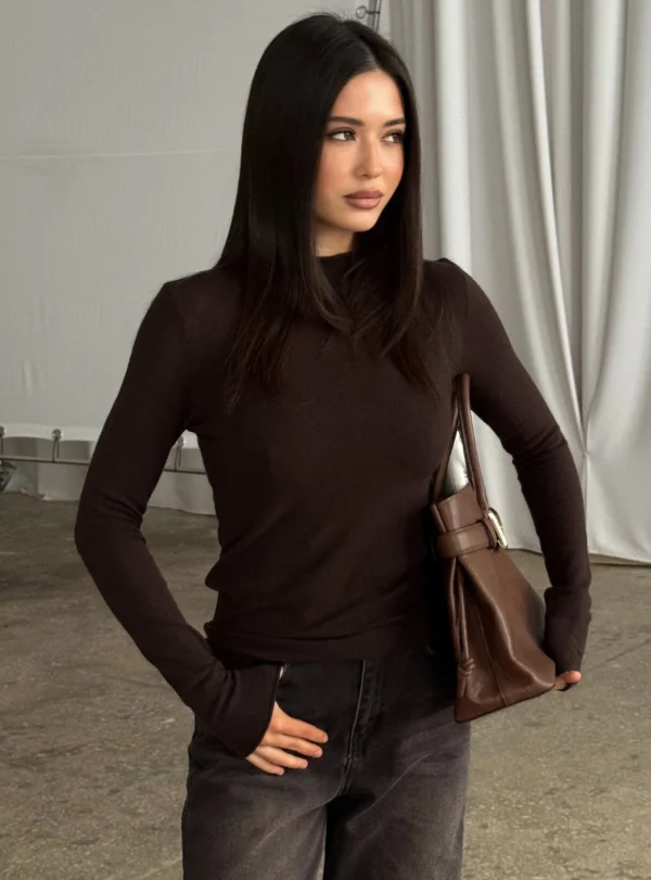 Longsleeve with straight yarn + cashmere blend1