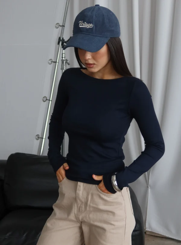 Базовий лонгслів 2026 - темно-синій - Image 3