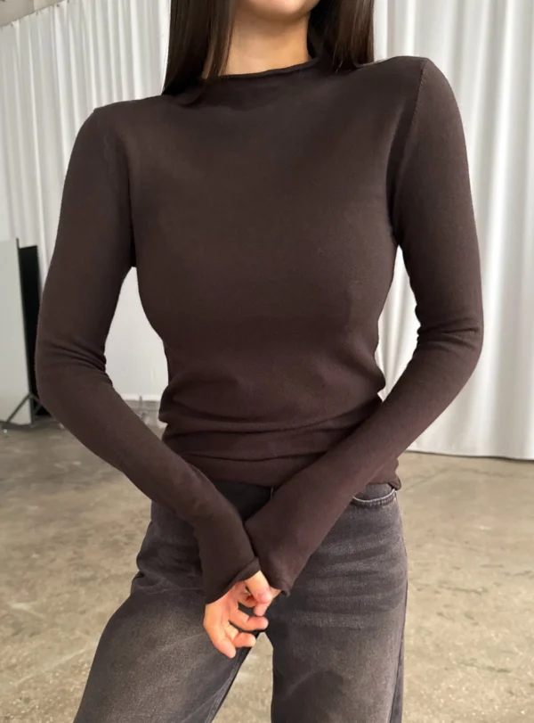 Longsleeve with straight yarn + cashmere blend