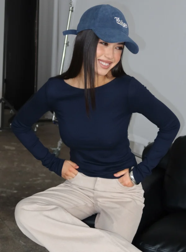 Базовий лонгслів 2026 - темно-синій - Image 2