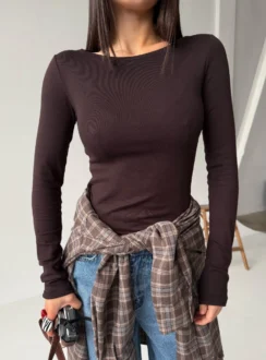 Basic long sleeve 2026 - brown