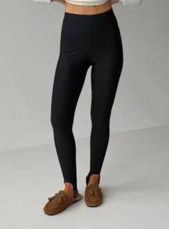 High-rise leggings + leggings — black