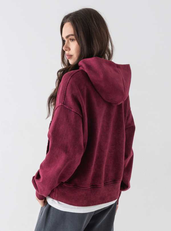 Худі NAGOLOSʼ - бургунді - Зображення 3