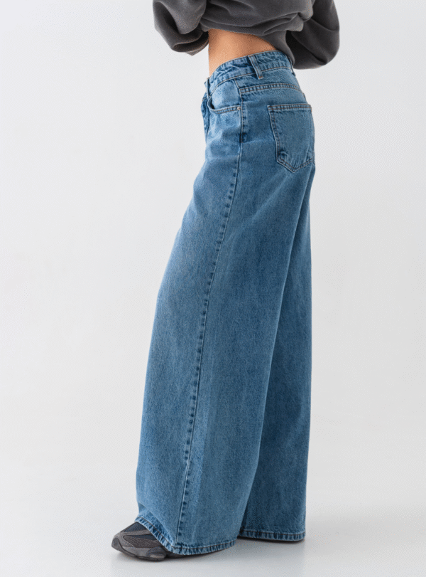 Джинси палаццо - блакитні - Зображення 5