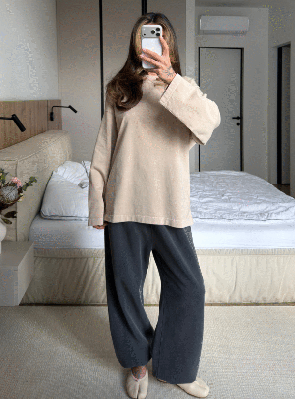light gray joggers