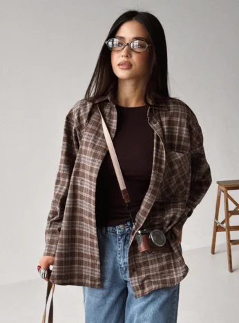 Checkered shirt - brown