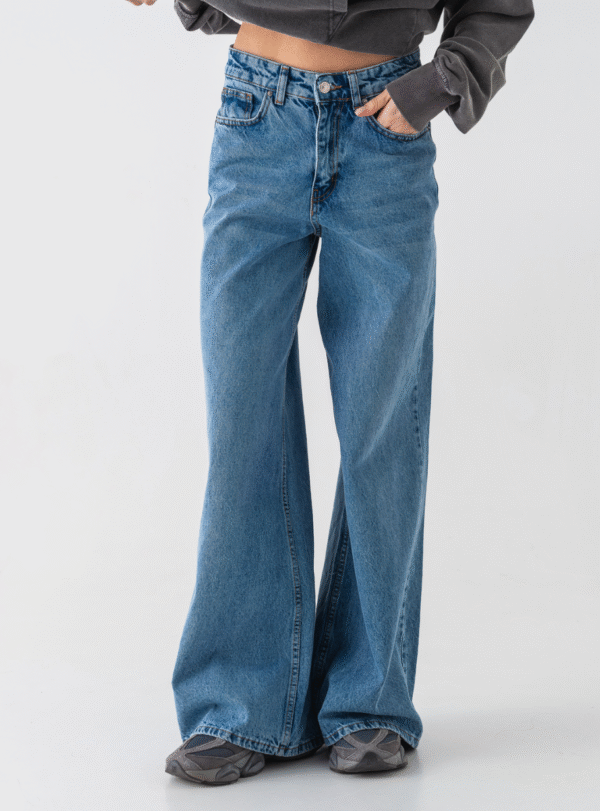 Джинси палаццо - блакитні - Зображення 3