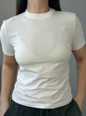 NAGOLOS’ fitted T-shirt - milky