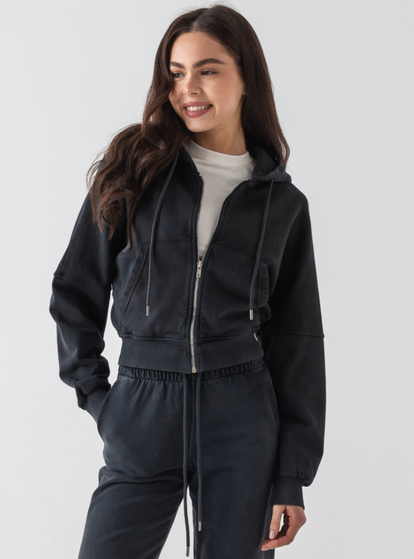 Зіп-худі на блискавці NAGOLOSʼ варка - темний графіт - Зображення 1