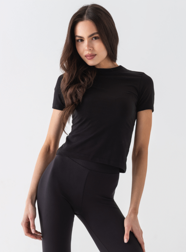 Приталена футболка NAGOLOS’ - чорний - Зображення 1